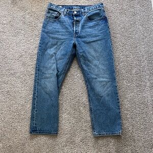 Levi's 501 Women's Medium Blue Cropped Ankle Jeans